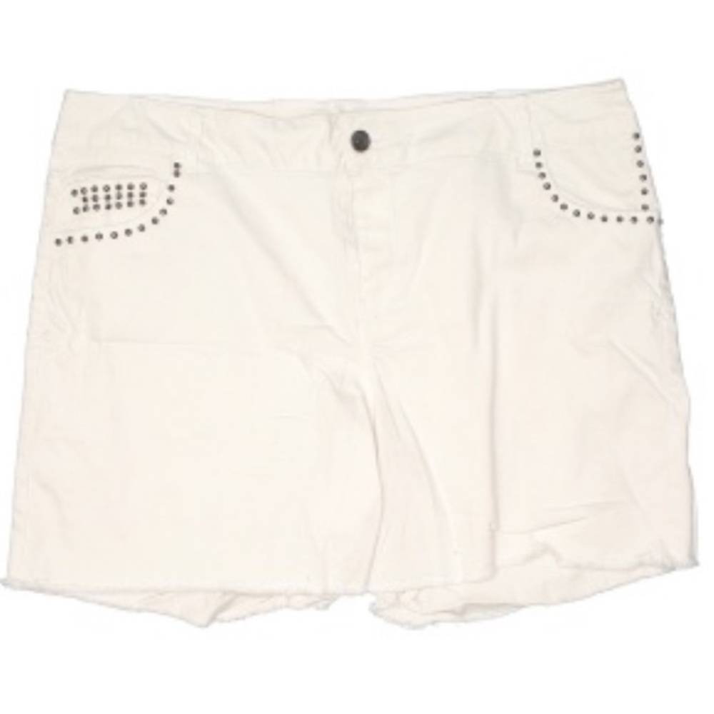 Lane Bryant White Denim Shorts - Size 22